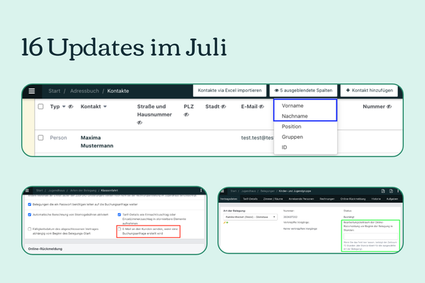 Titelbild für Beitrag: Online-Rückmeldung steuern, besserer Newsletterversand & mehr
