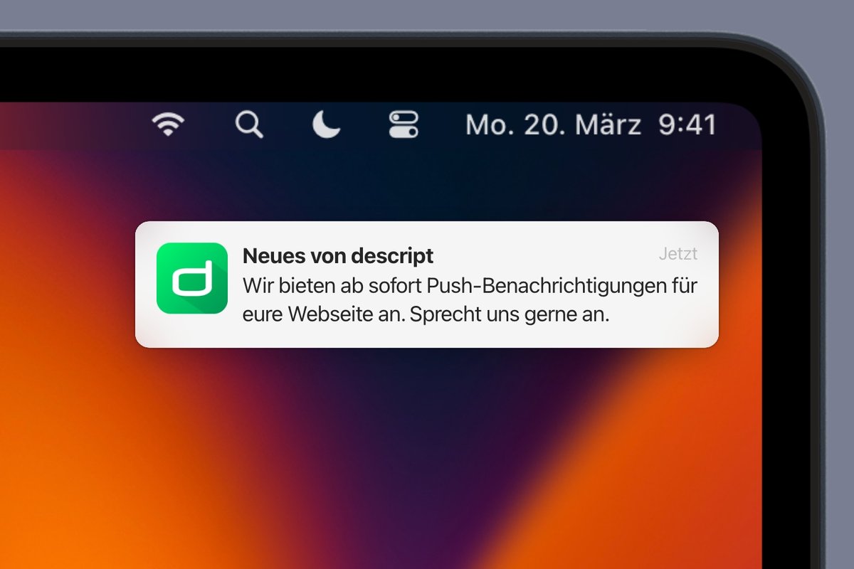 Push-Notification auf Desktop