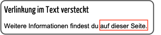 Screenshot des Ergebnis der RML-Anweisung für einen Direktlink.