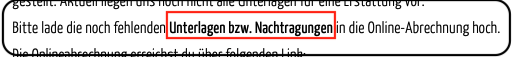 Screenshot des Ergebnisses der RML-Anweisung für fettgedruckte Hervorheubungen.