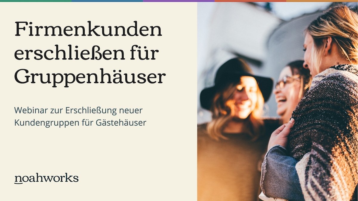 Titelfolie Webinar "Firmenkunden erschließen für Gruppenhäuser"