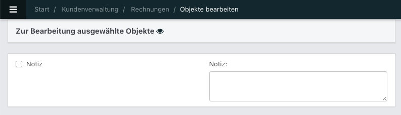 Screenshot aus der Software: das geöffnete Fenster, um eine Notiz hinzuzufügen.