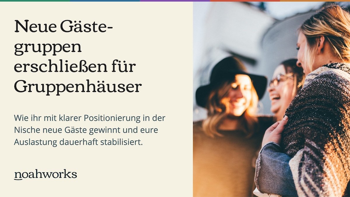 Titelfolie Webinar "Firmenkunden erschließen für Gruppenhäuser"