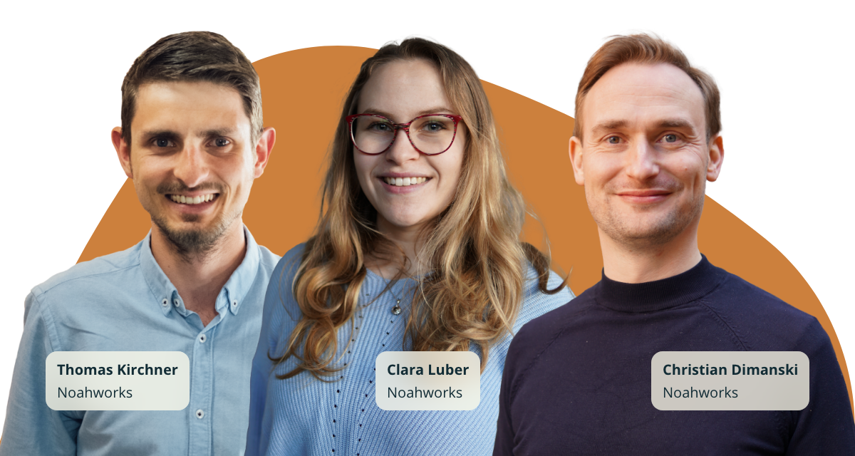 Von links nach rechts: Thomas, Clara und Christian von Noahworks.