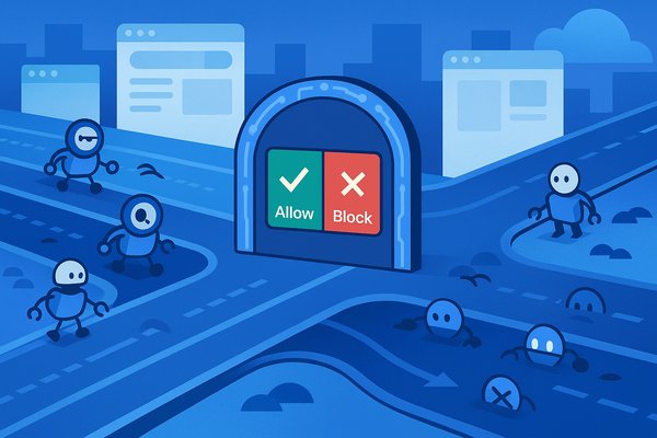 Titelbild für Beitrag: KI-Bots aussperren: So schützt du deine Website effektiv