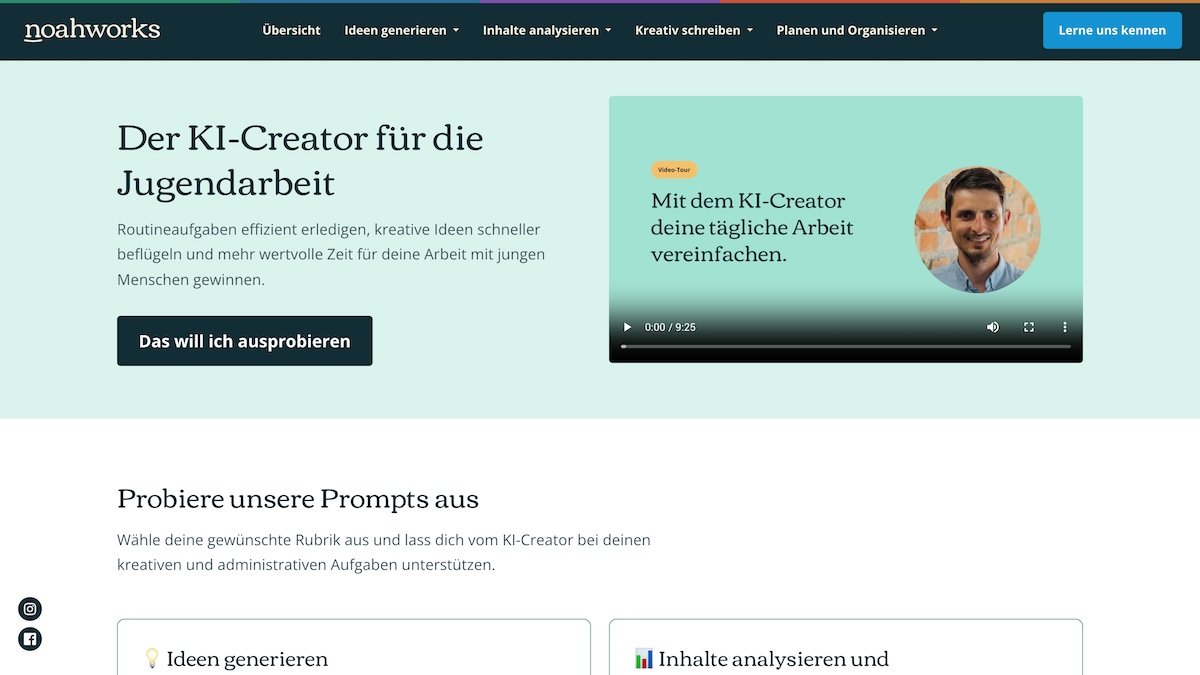 Screenshot: Noahworks KI-Creator